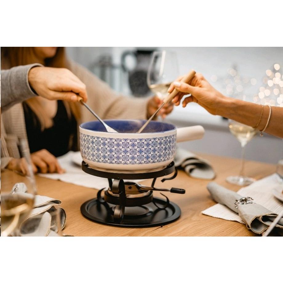 Kadastar Kadastar 100139 Set per fonduta 2 L Blu, Bianco 6 persona(e)  