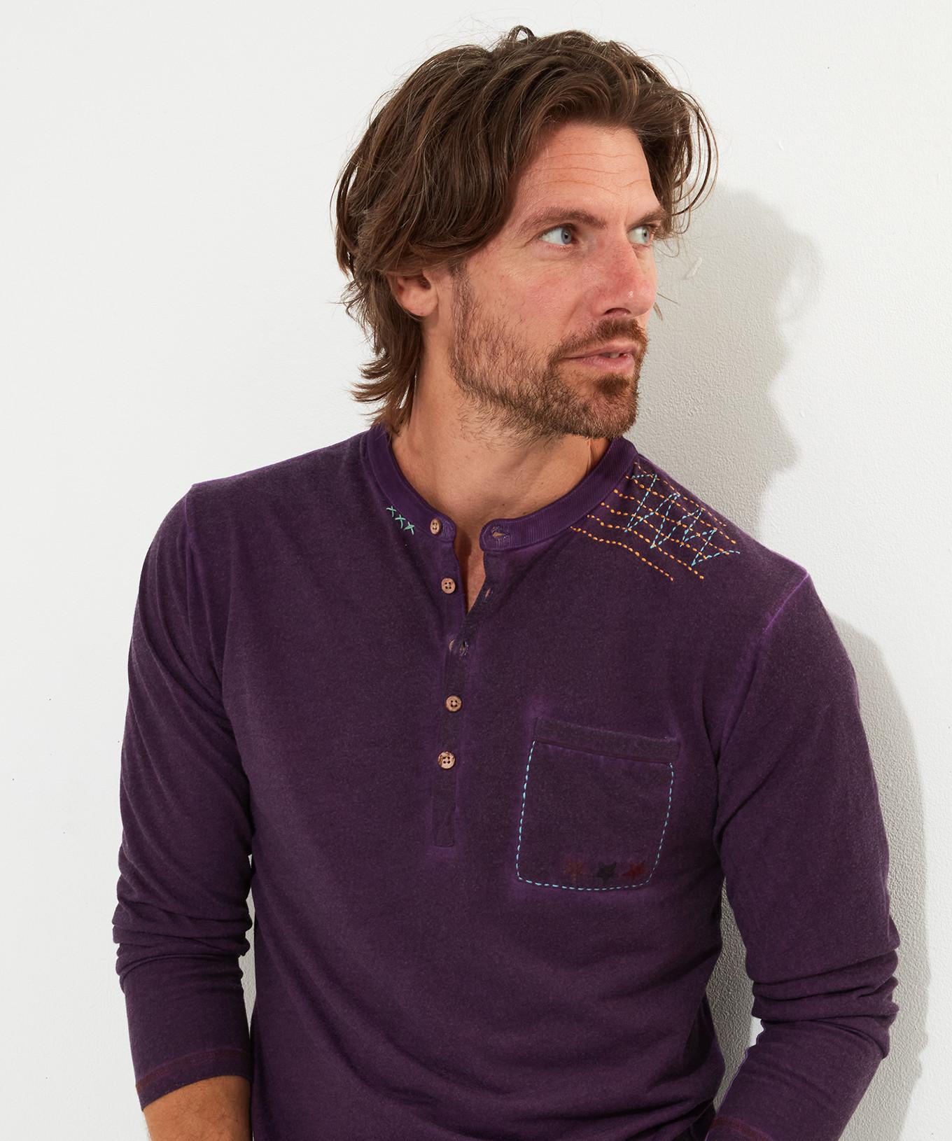 Joe Browns  Einzigartiges Acid Wash Henley 