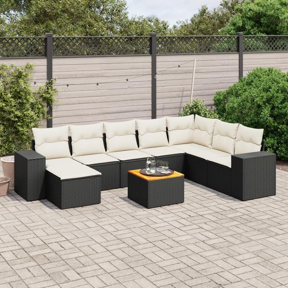 VidaXL set divano da giardino Polirattan  