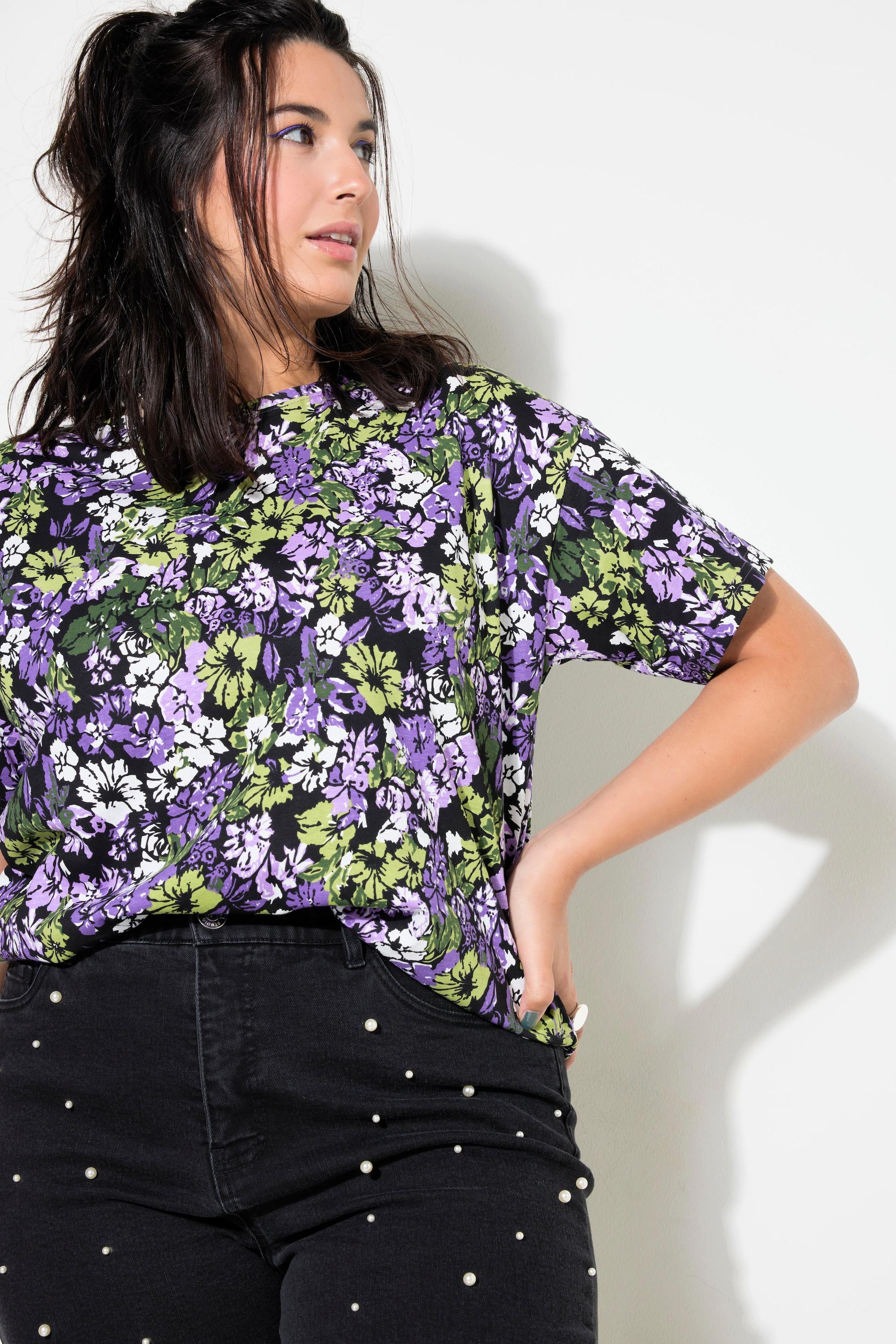 Studio Untold  T-Shirt, oversized, Flower-Print 