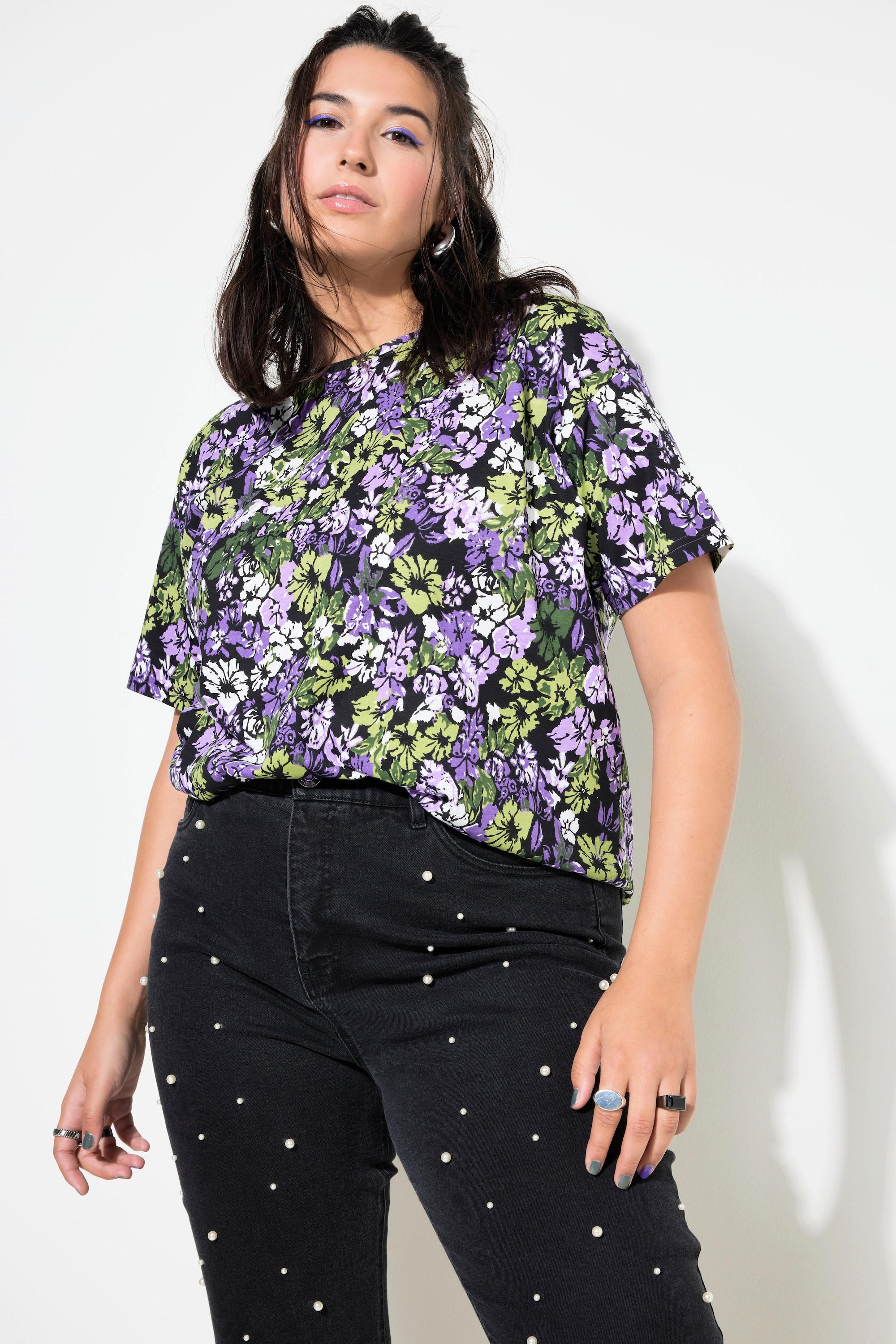 Studio Untold  T-Shirt, oversized, Flower-Print 