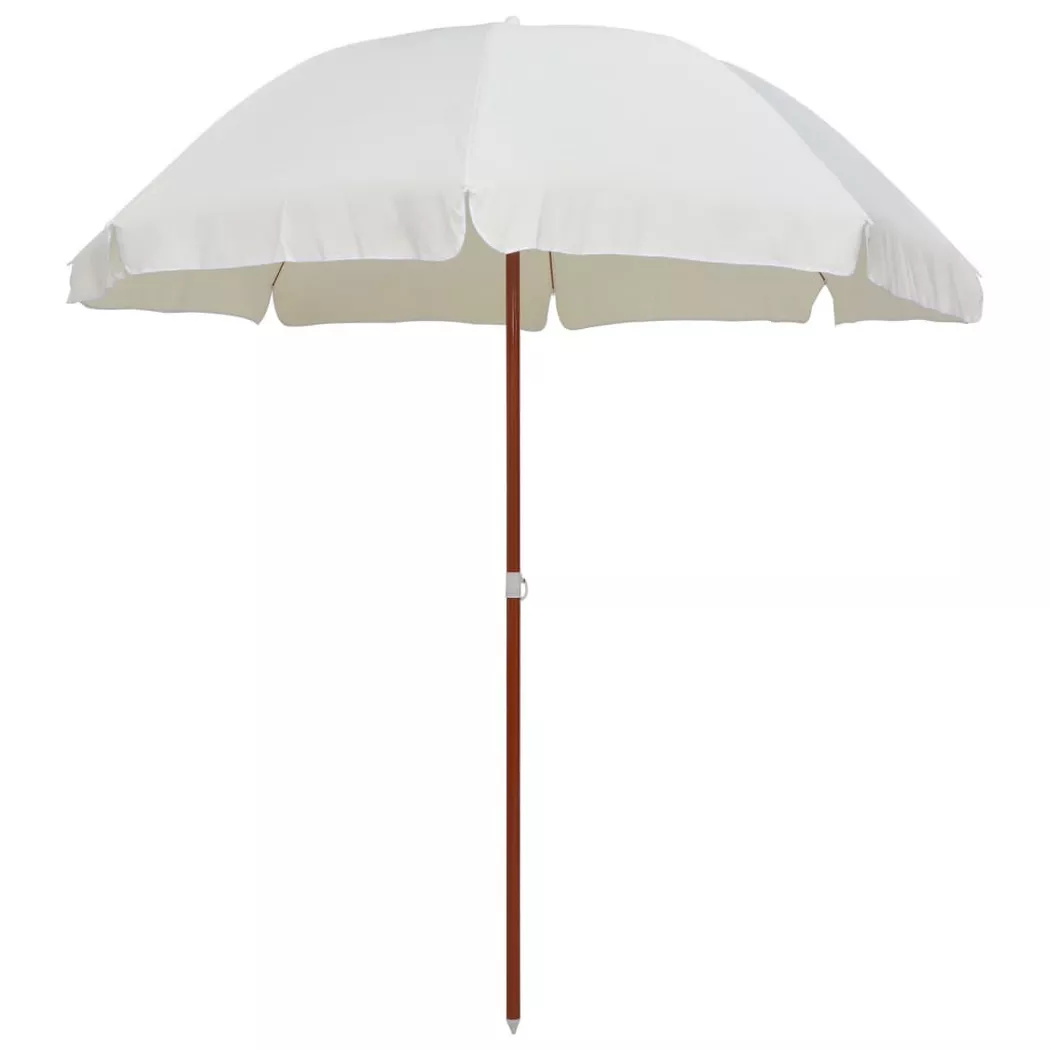 vidaXL Parasol de jardin avec mât en acier 240 cm Sable