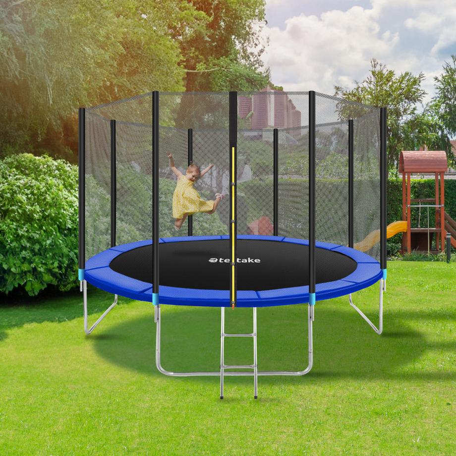 Tectake  Trampoline modèle B GARFUNKY Ø 396 cm, certifié GS pour un maximum de sécurité 