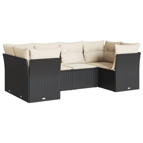 VidaXL set divano da giardino Polirattan  