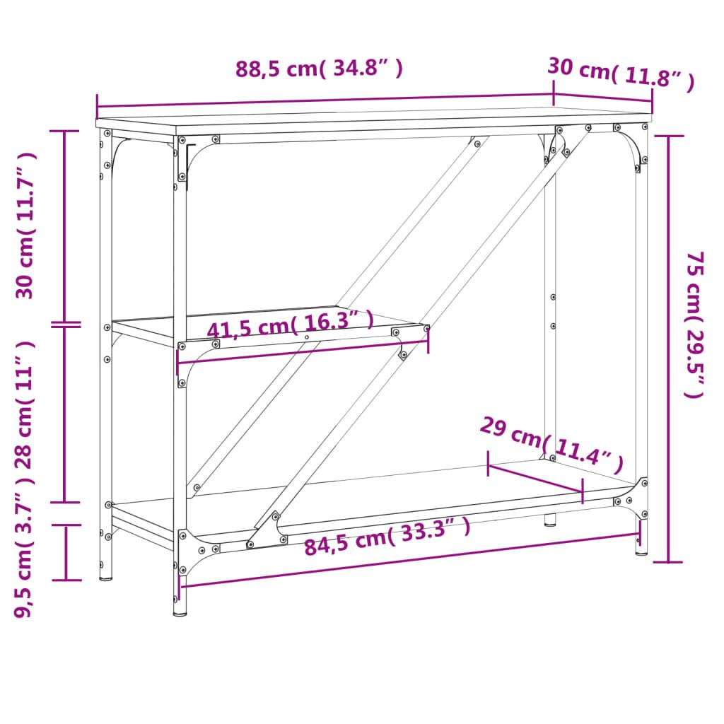 VidaXL Table console bois d'ingénierie  