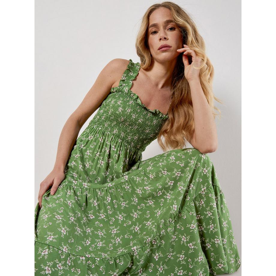 APRICOT Gestuftes Orchideen Print Kleid  