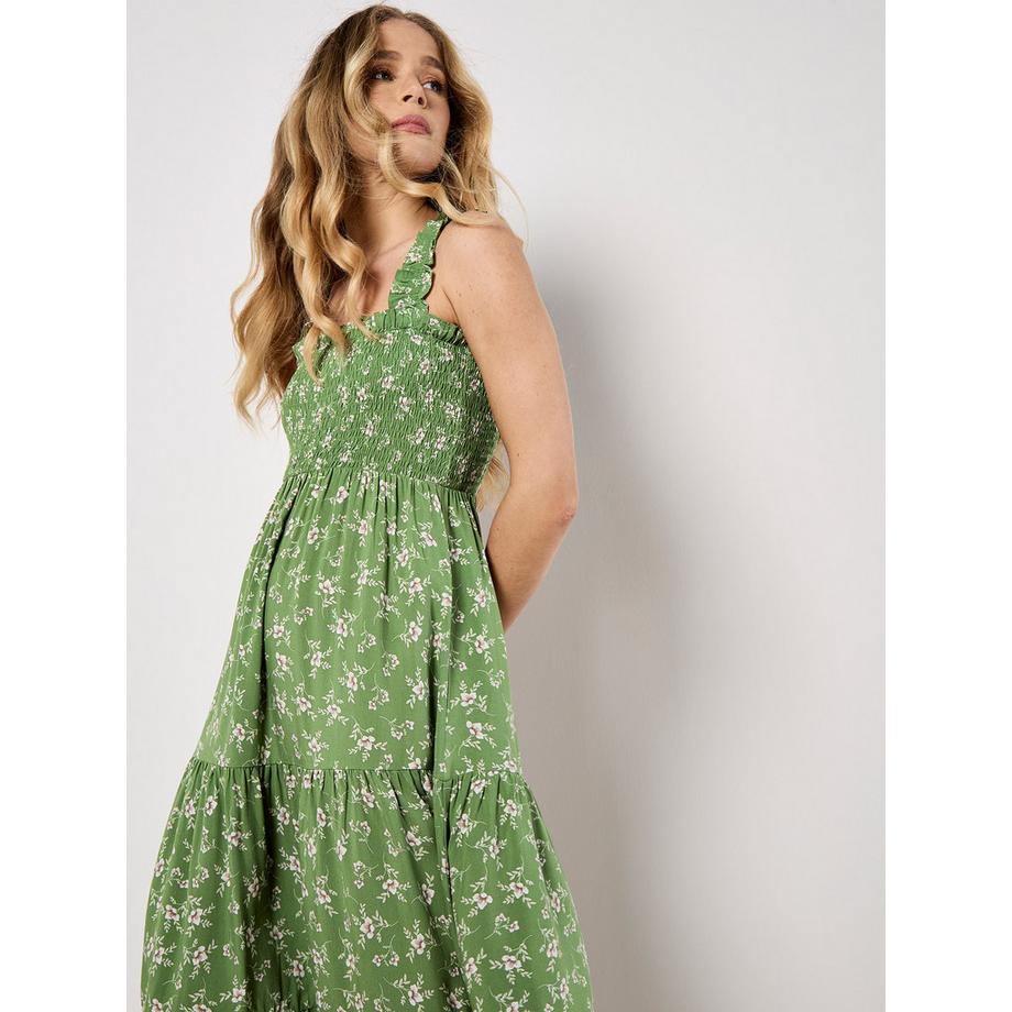 APRICOT Gestuftes Orchideen Print Kleid  