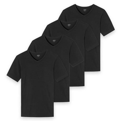 Uncover by Schiesser Basic Maglietta Maniche Corte Scollo a V Confezione da 4  