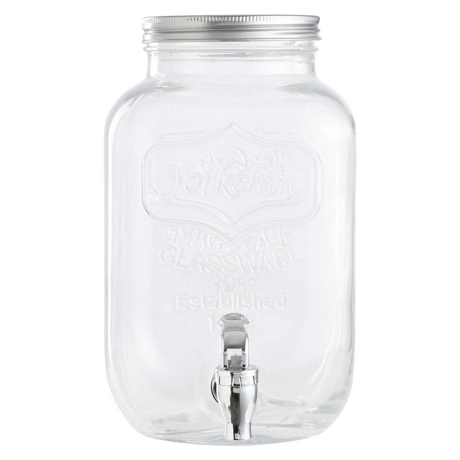 SCHOU  Getränkespender mit Hahn, 4 Liter Glas 