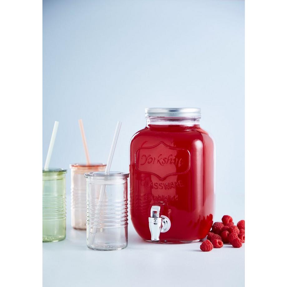 SCHOU  Getränkespender mit Hahn, 4 Liter Glas 