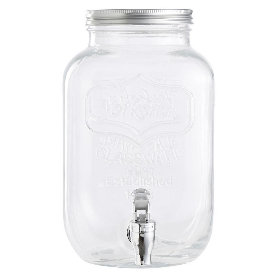 SCHOU  Getränkespender mit Hahn, 4 Liter Glas 