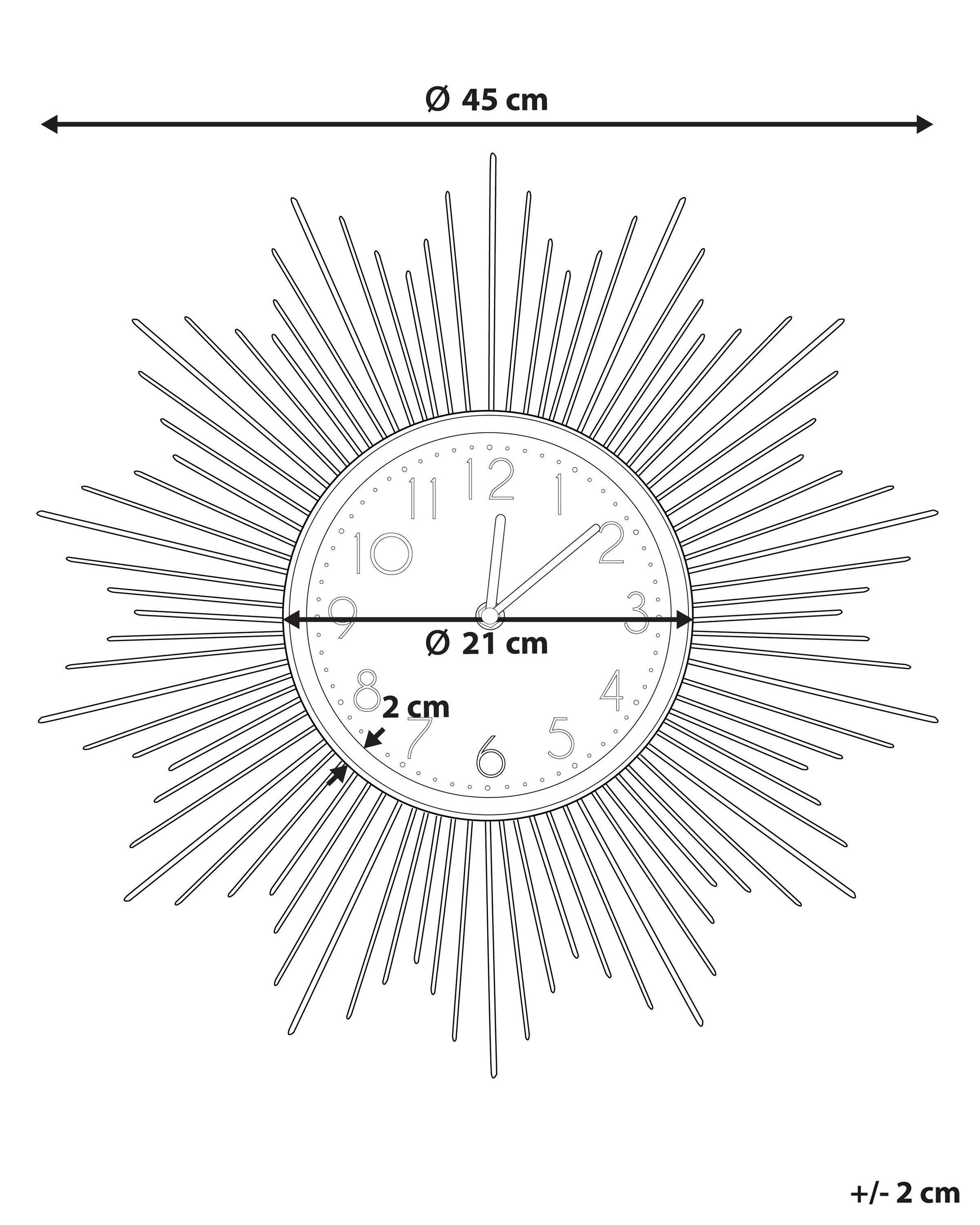 Beliani Horloge murale en Métal Industriel SOLURA  