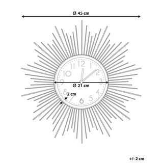 Beliani Orologio da parete en Ferro Industriale SOLURA  