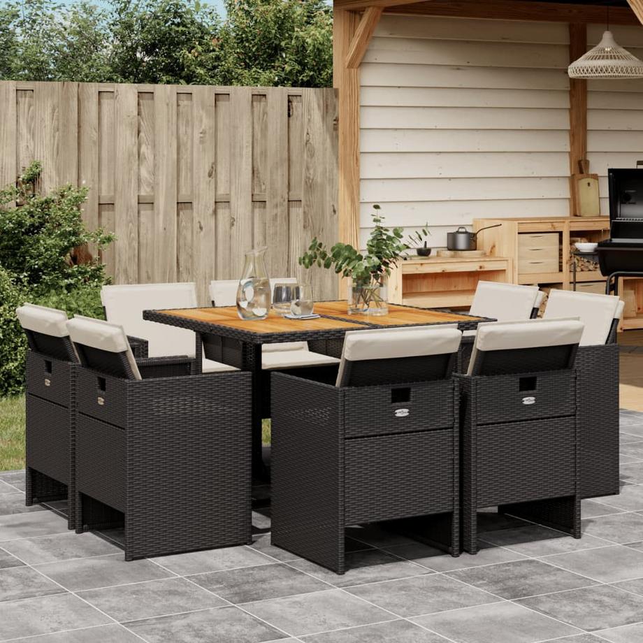 VidaXL set da pranzo da giardino Polirattan  