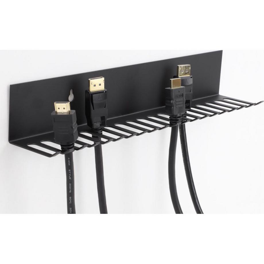 DeLock  PORTACAVO 318 X 65 MM PER IL MONTAGGIO A PARETE NERO 