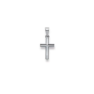 Pendentif croix en or blanc 750, 23x10mm