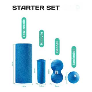 Alopini  Faszien Starter Set 5-teilig, Faszienrollen/Faszienbälle für Verspannungen & Verklebungen 