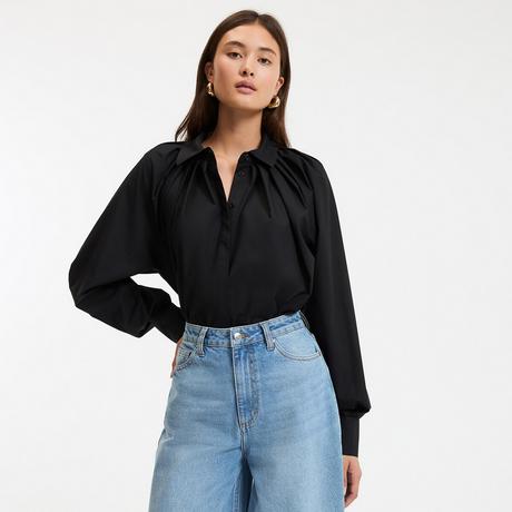 La Redoute Collections Lockeres Baumwoll Langarmhemd  