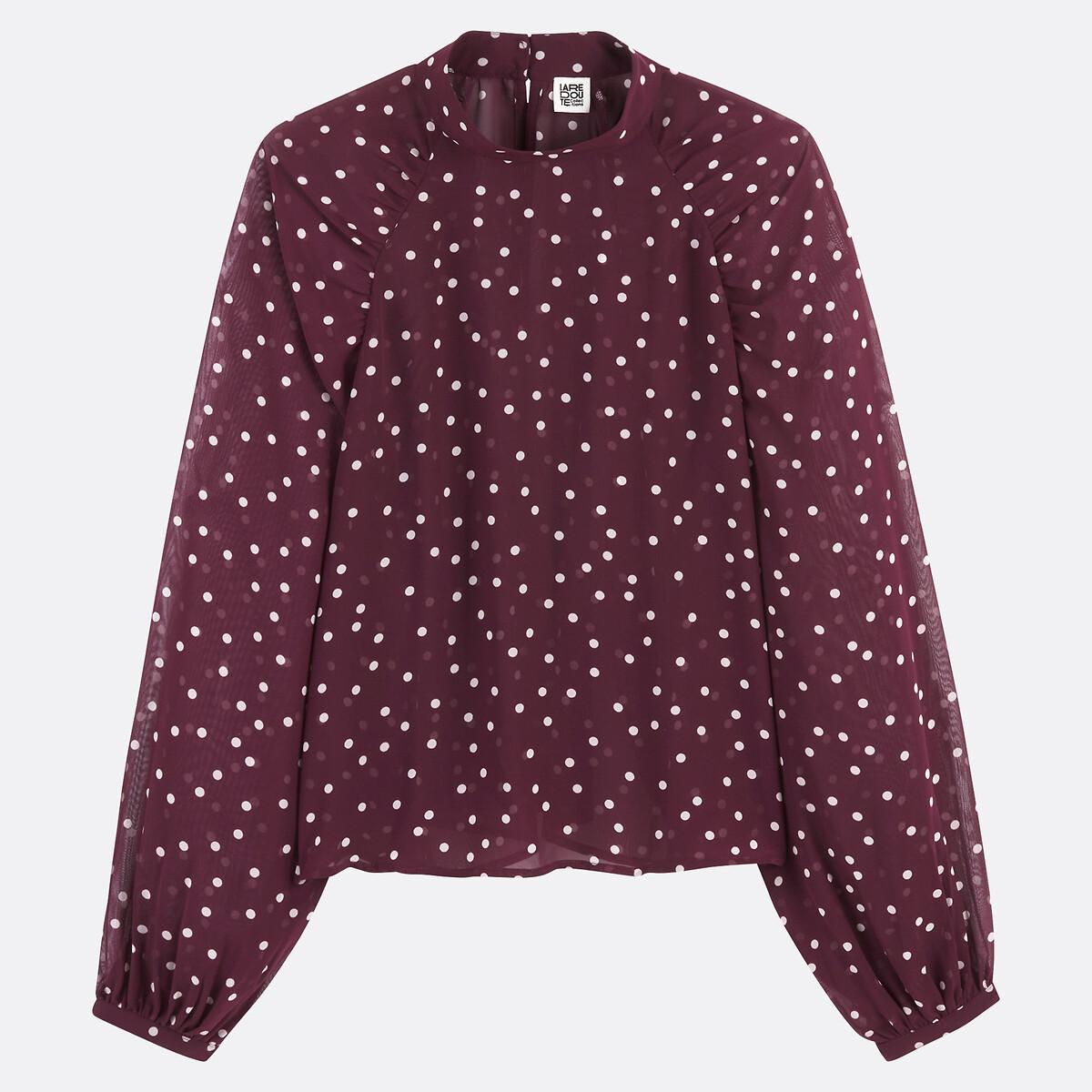 La Redoute Collections Bluse Stehkragen Tupfenmuster  