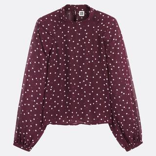 La Redoute Collections Bluse Stehkragen Tupfenmuster  