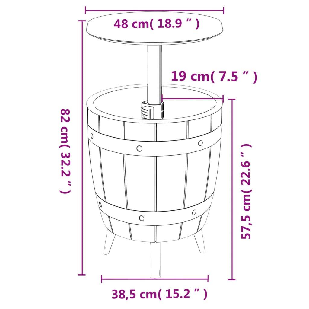 VidaXL Tisch mit eiskühler polypropylen  