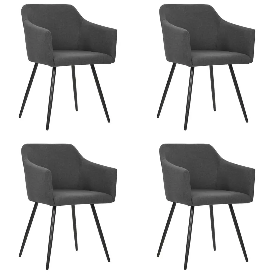 VidaXL - Chaise de salle à manger tissu, One Size, Gris