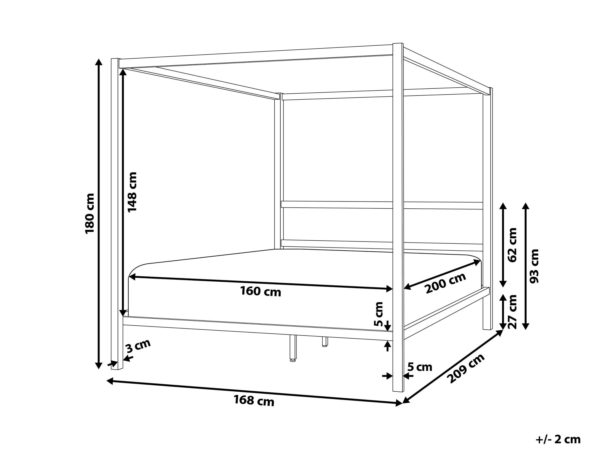 Beliani Letto con rete a doghe en Metallo Moderno LESTARDS  