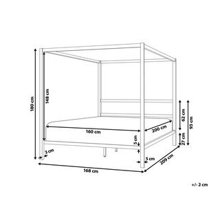 Beliani Bett mit Lattenrost aus Metall Modern LESTARDS  