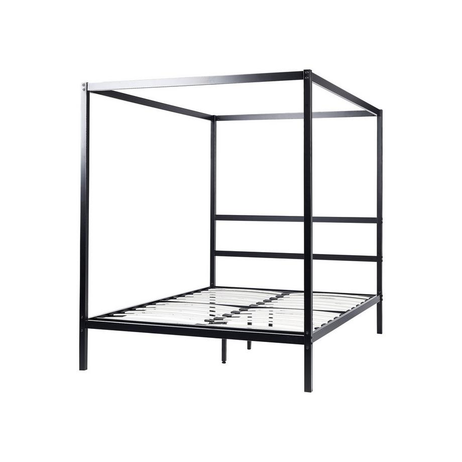 Beliani Lit à baldaquin en Acier Industriel LESTARDS  