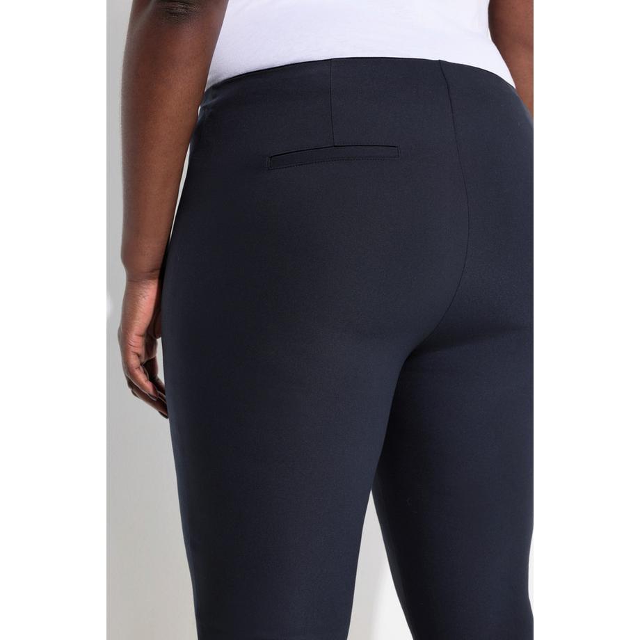 Ulla Popken Sienna Pantalon Bengaline Jambe Slim Extensible Taille Élastique  