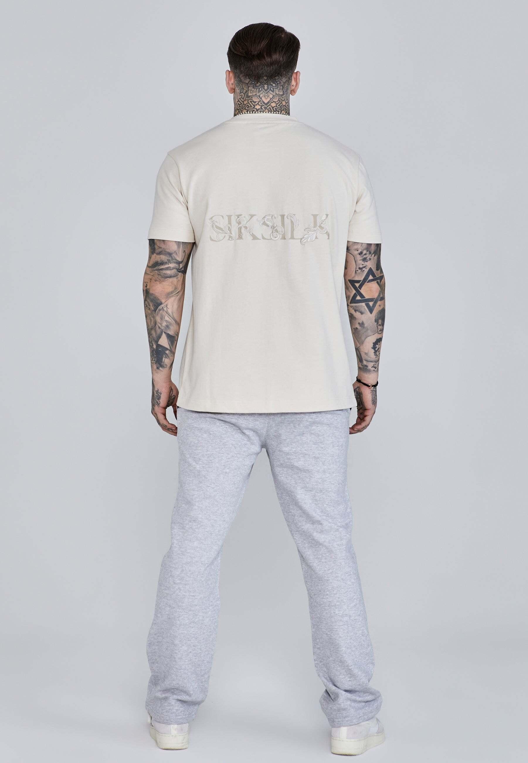 Sik Silk Filigree T-Shirt Oversized Maniche Corte  