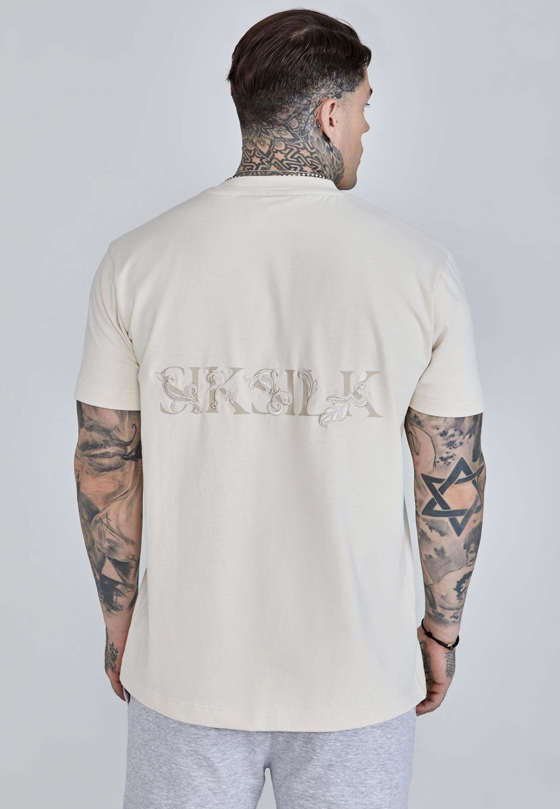 Sik Silk Filigree T-Shirt Oversized Maniche Corte  