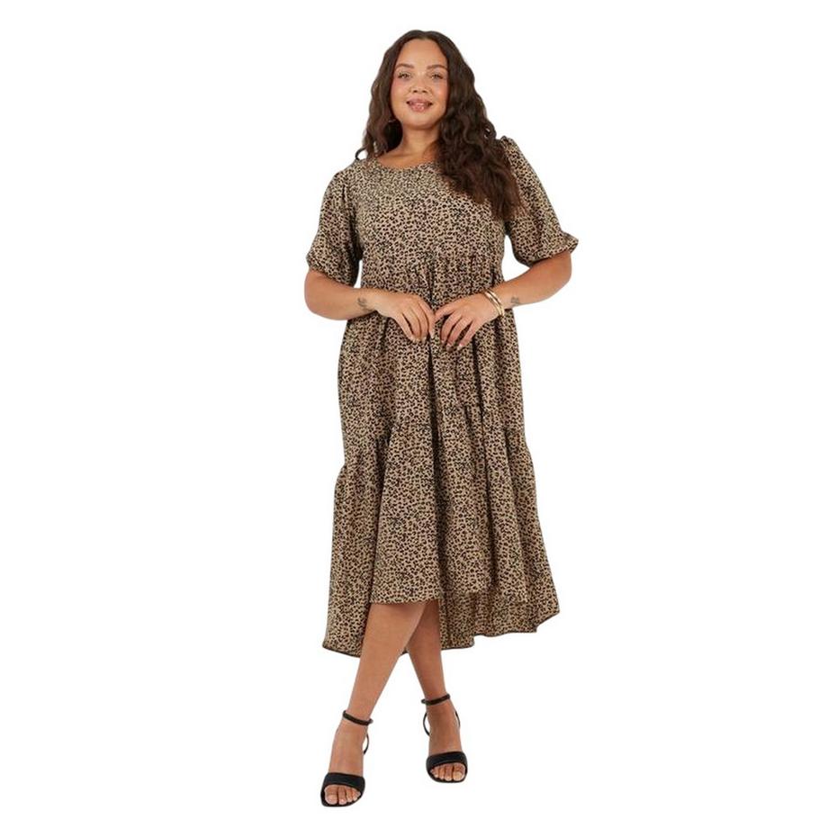 Brave Soul Robe Milongue Manches Courtes Motiftyle À Étages  