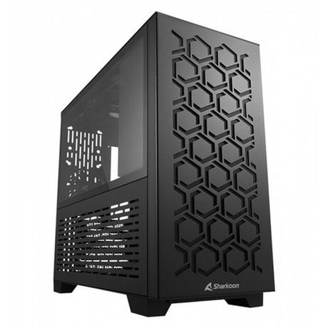 SHARKOON TECHNOLOGIE  MS-Y1000  (Micro Tower, PC, Black, micro ATX, Mini-ITX, Gaming, 13.5 cm) 