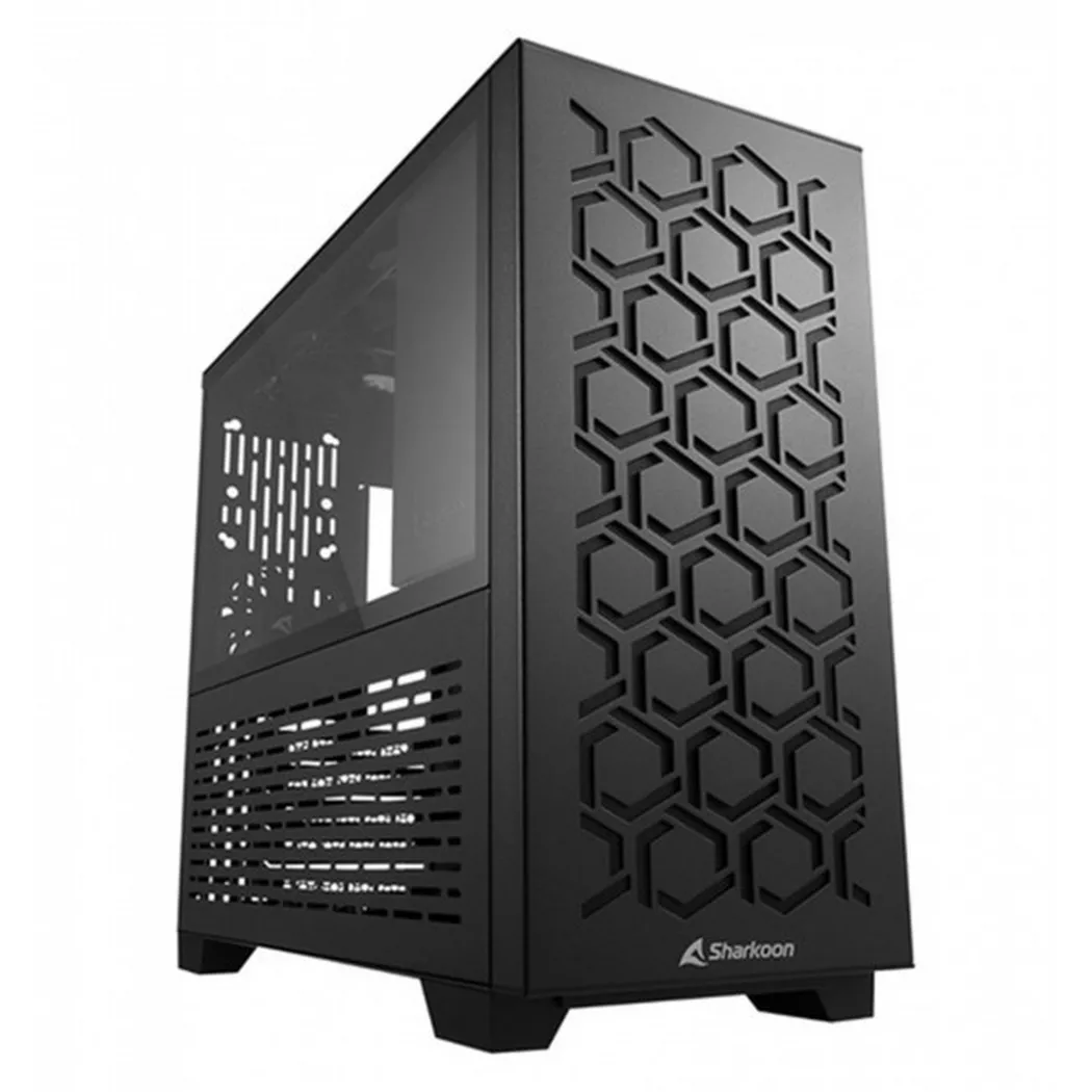 SHARKOON TECHNOLOGIE – MS-Y1000 (Micro Tower, PC, Black, micro ATX, Mini-ITX, Gaming, 13.5 cm), Schwarz