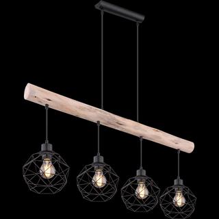 mutoni Lampada a sospensione Theodor Metall nero opaco 4xE27  