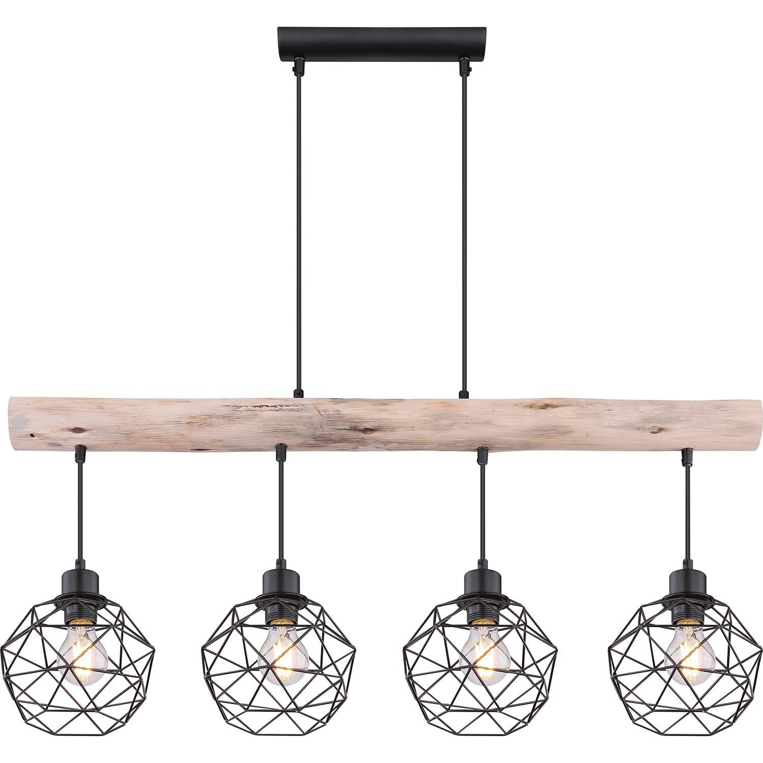 mutoni Lampada a sospensione Theodor Metall nero opaco 4xE27  