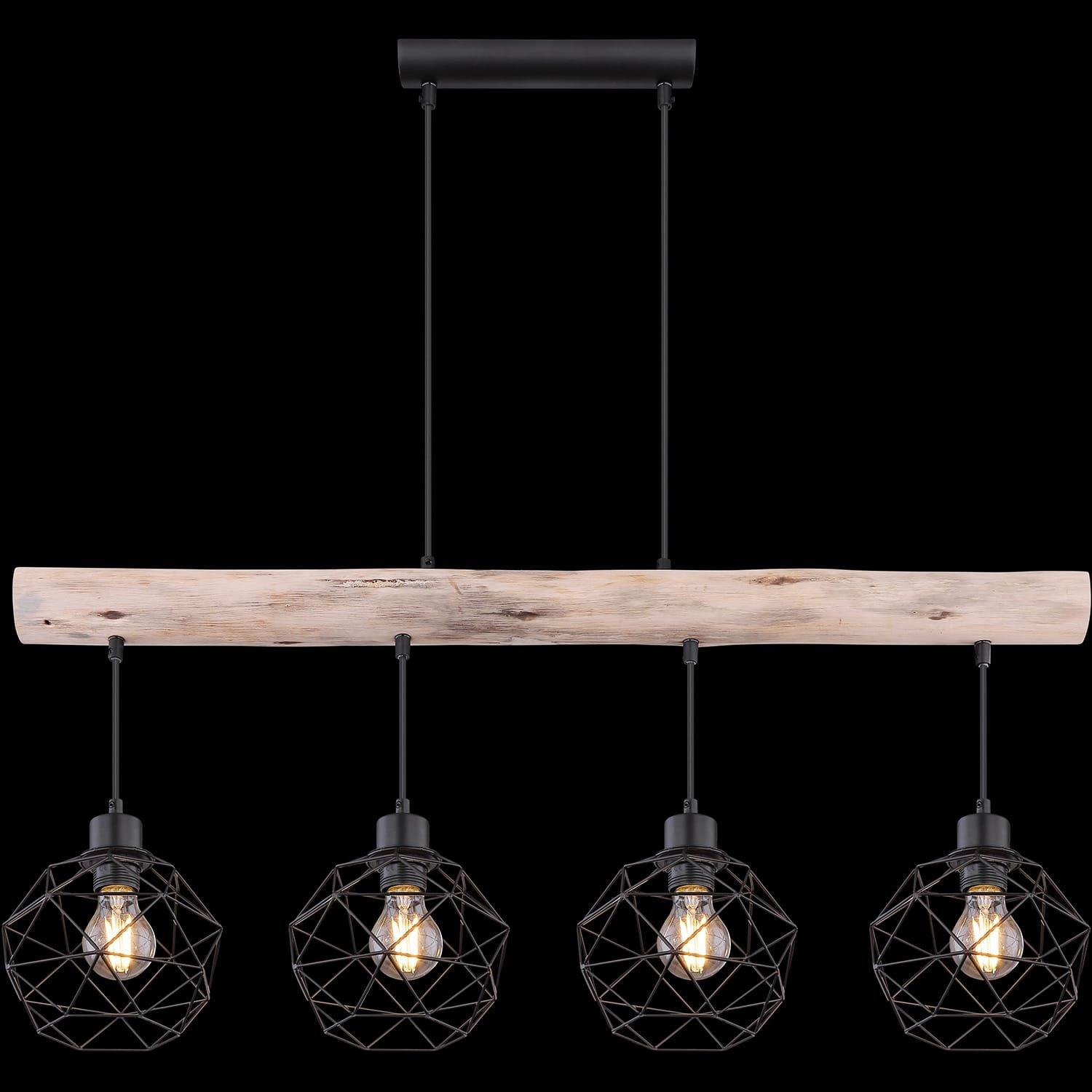 mutoni Lampada a sospensione Theodor Metall nero opaco 4xE27  