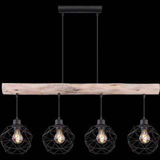 mutoni Lampada a sospensione Theodor Metall nero opaco 4xE27  