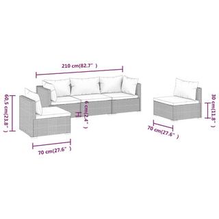 VidaXL Garten-lounge-set poly-rattan  