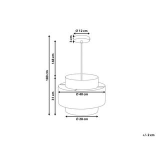 Beliani Hängelampe aus Papier Boho PALBRA  