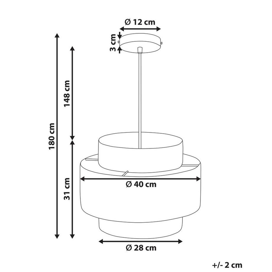 Beliani Lampadario en Carta Boho PALBRA  
