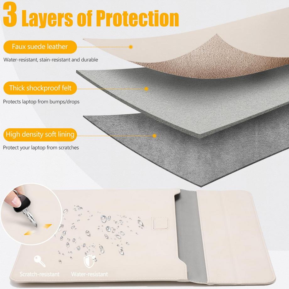 Only-bags.store Laptop Hülle mit Standfunktion  