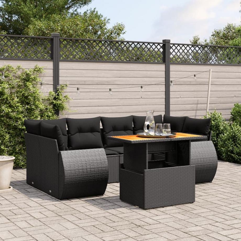 VidaXL set divano da giardino Polirattan  