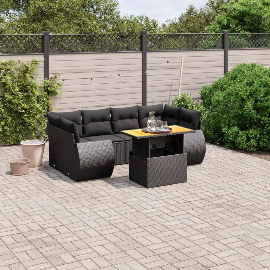 VidaXL set divano da giardino Polirattan  