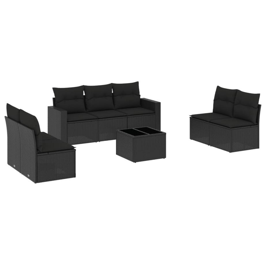 Ensemble de canapés de jardin rotin synthétique