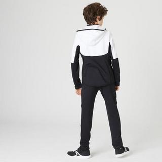 DOMYOS  Survêtement chaud, technique respirant blanc noir enfant 