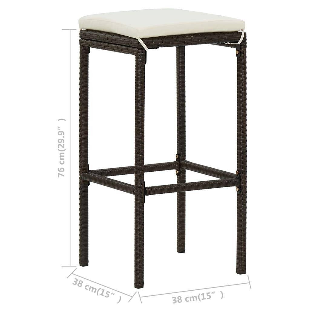 VidaXL Tabouret de bar rotin synthétique  