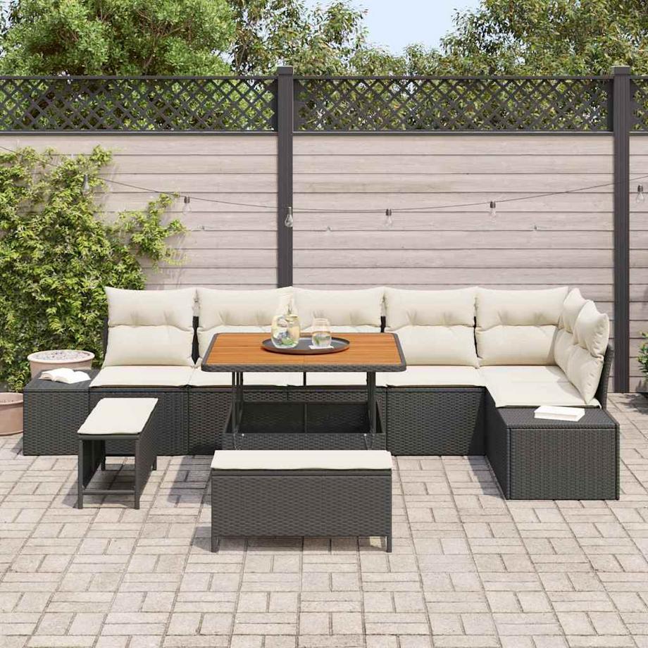 VidaXL Mobilier de jardin poly rattan  