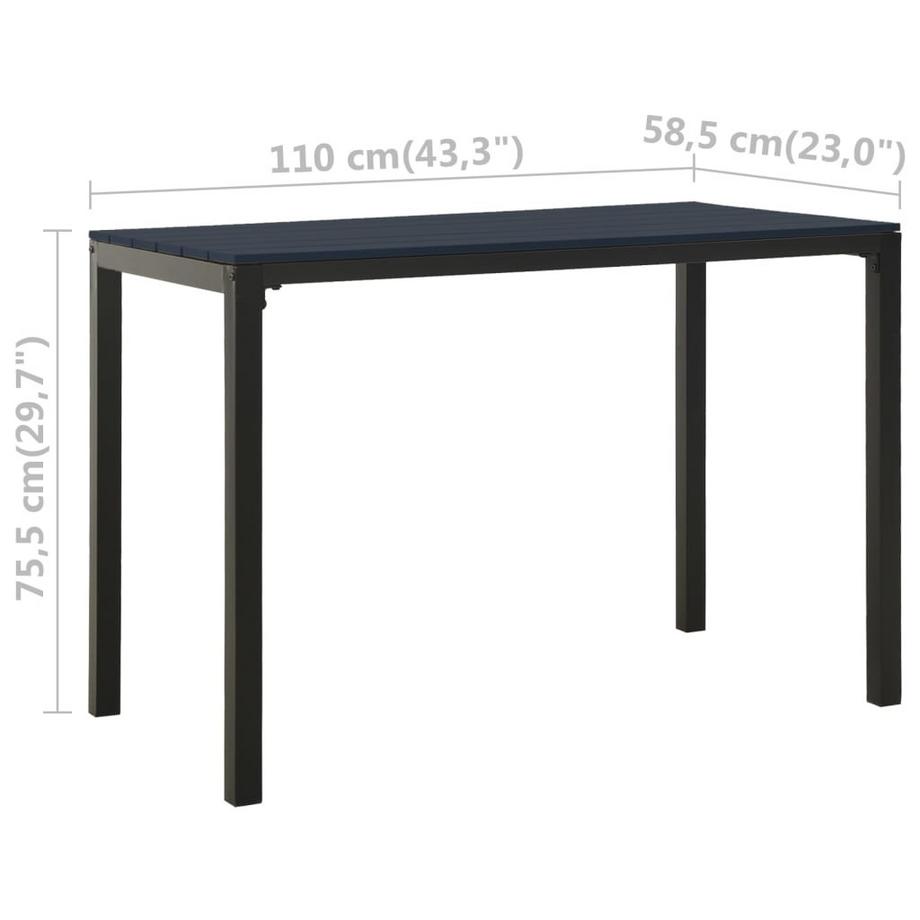VidaXL Garten-essgarnitur stahl  